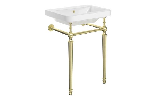 Carla 610mm 1TH Console Basin - Brushed Brass